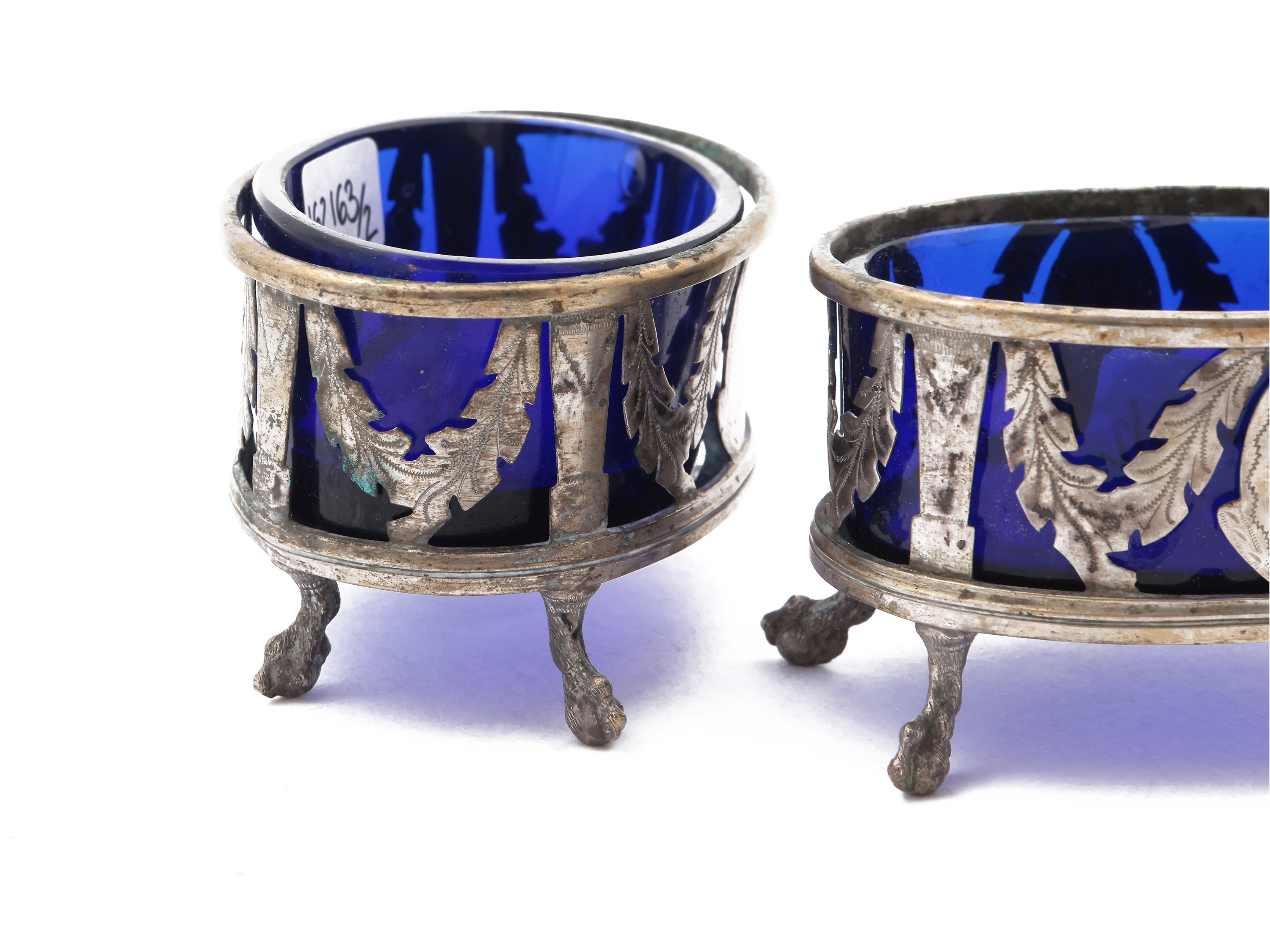 Coppia di saliere in argento