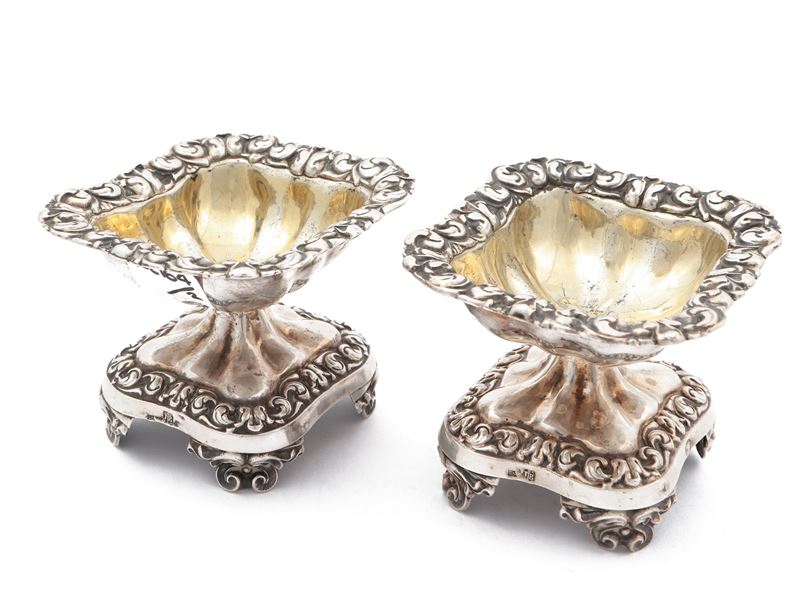 Coppia di Saliere in Argento