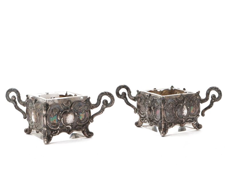 Coppia di Saliere in Argento, Art Nouveau