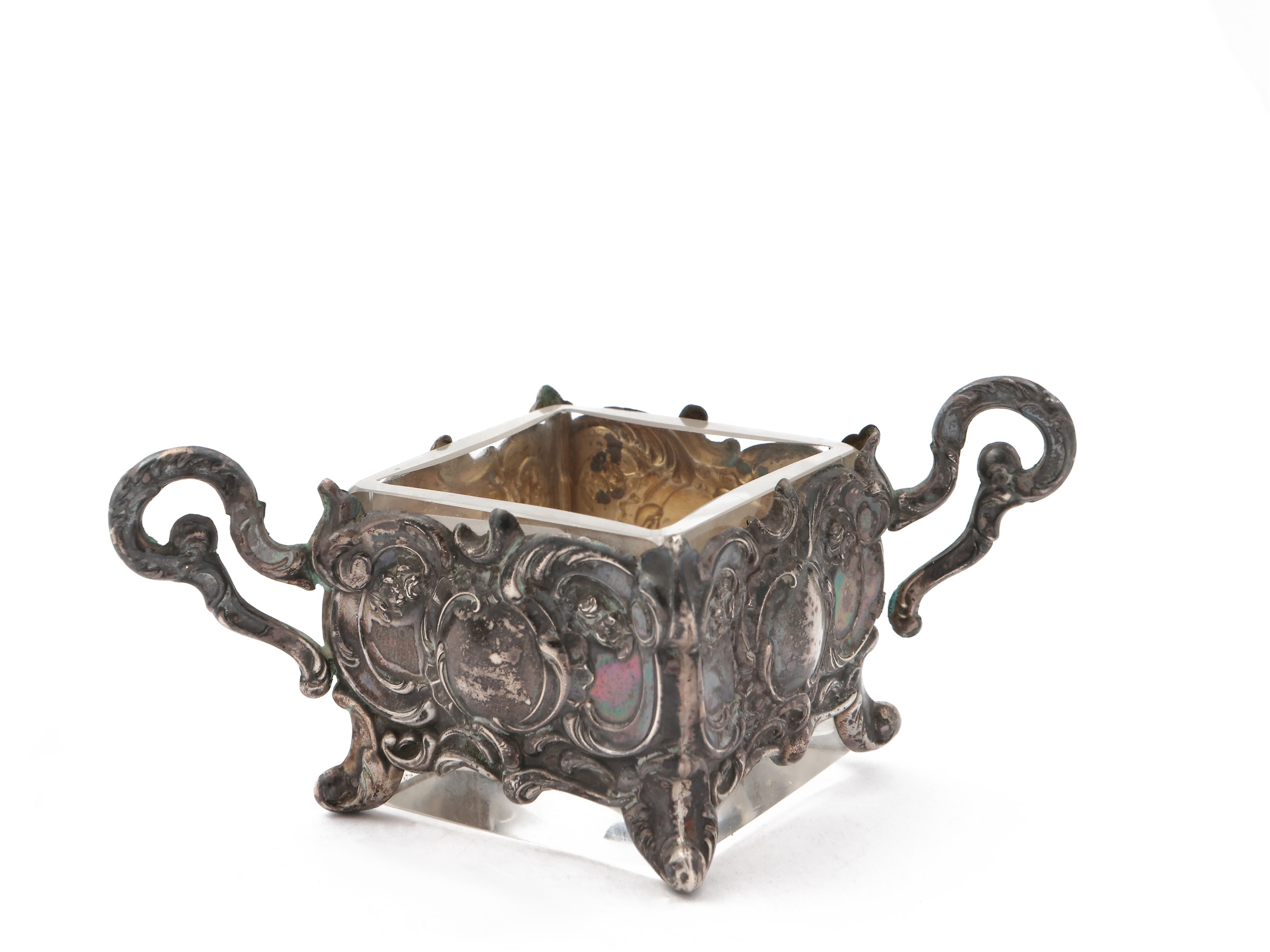 Coppia di saliere in argento, Art Nouveau