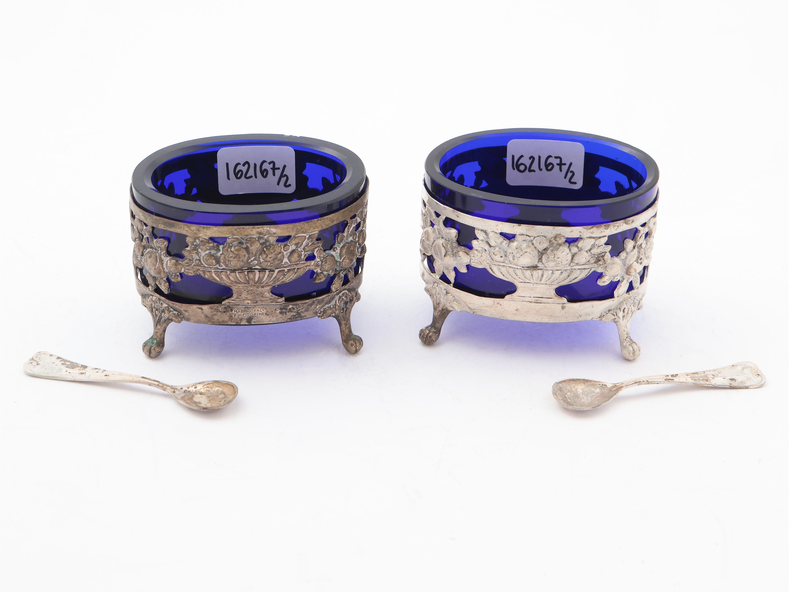 Coppia di saliere in argento, Fratelli Coppini Firenze