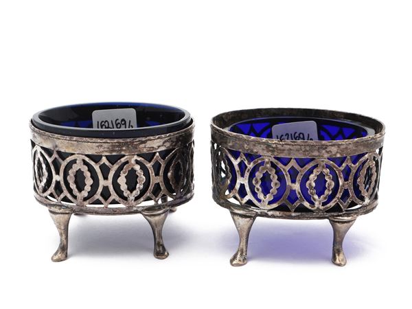 Coppia di saliere in argento