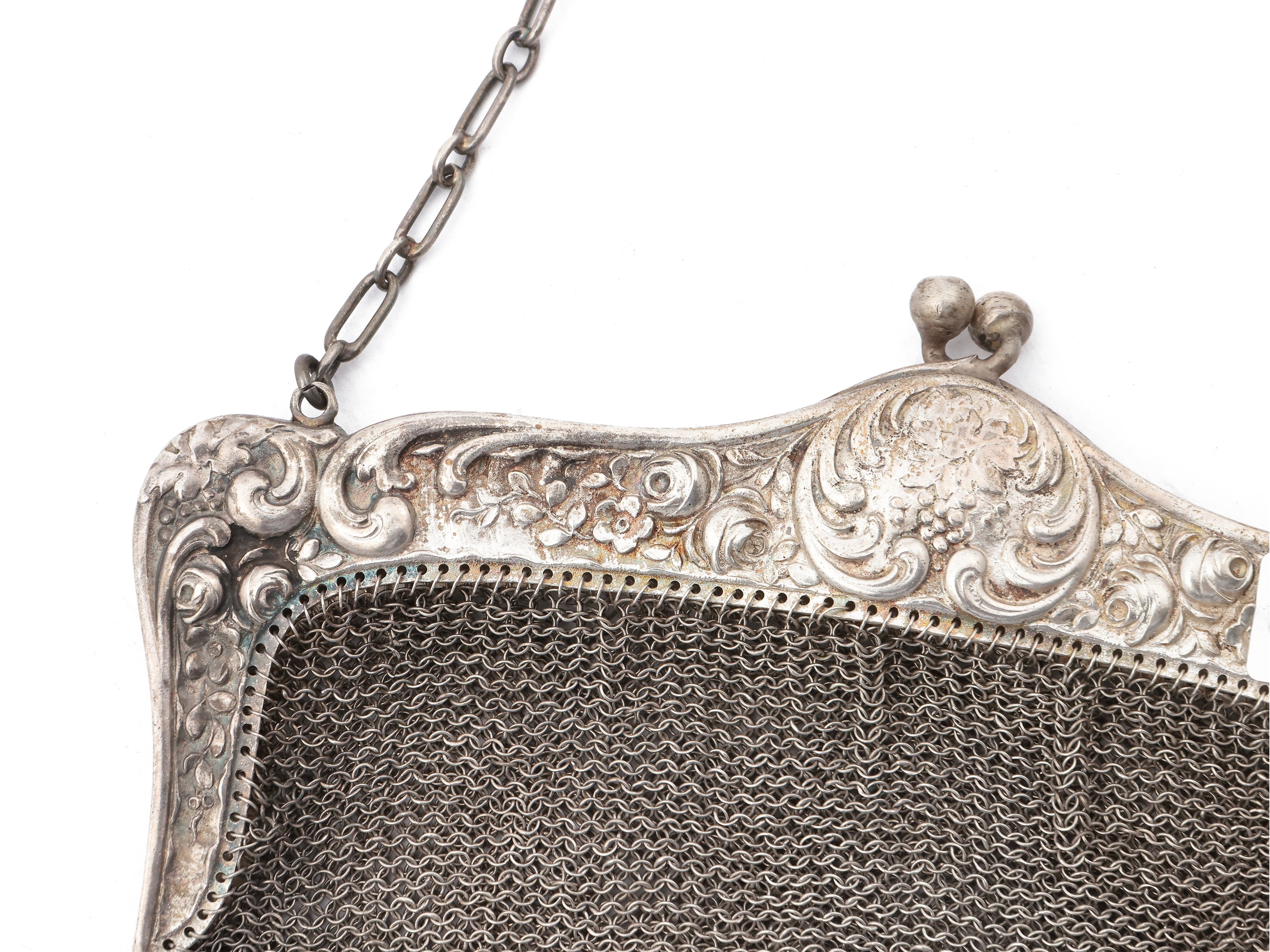 Borsetta e portamonete in argento, Art Nouveau