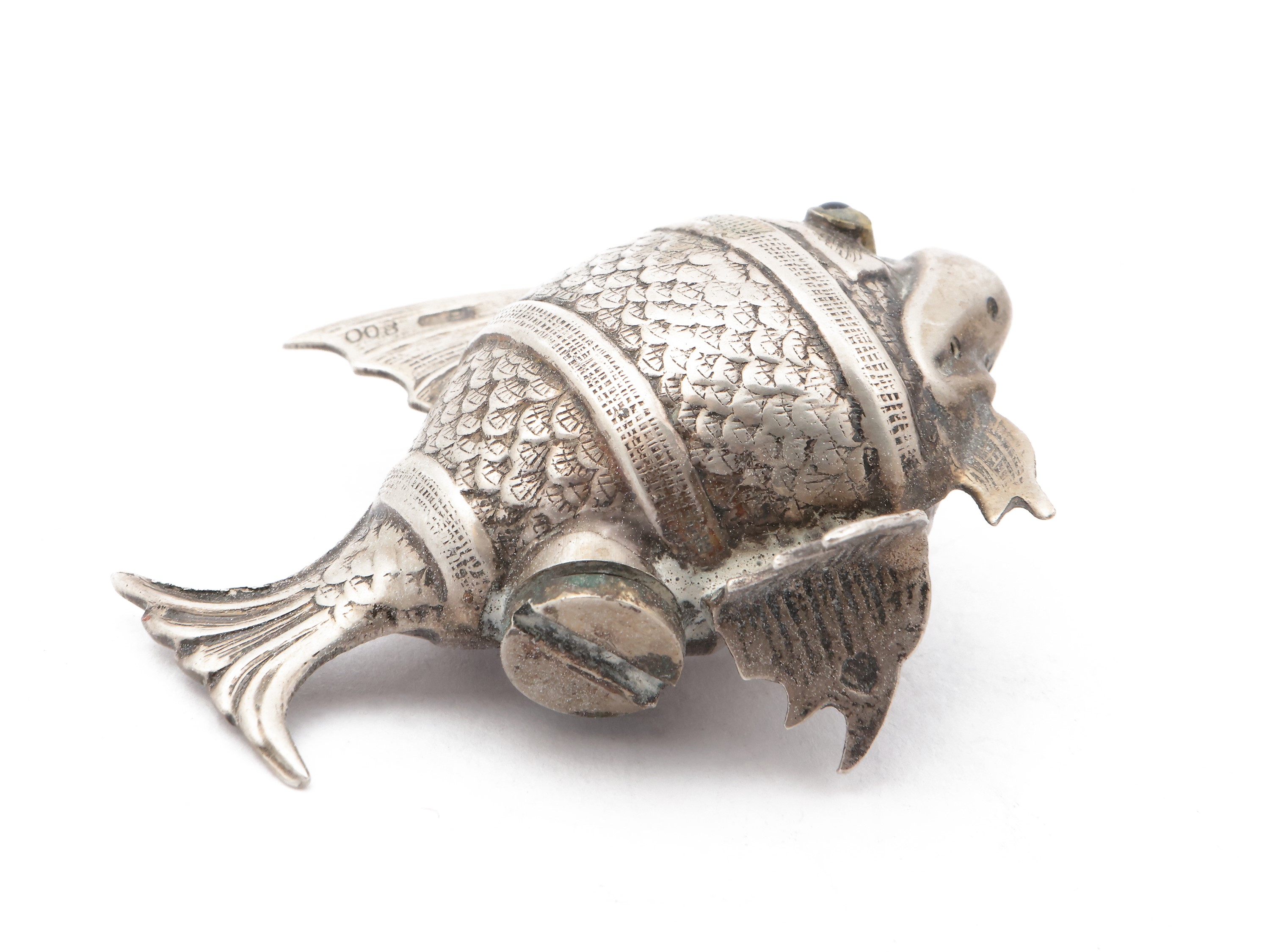 Serie di Quattro Salierine Animalier in Argento