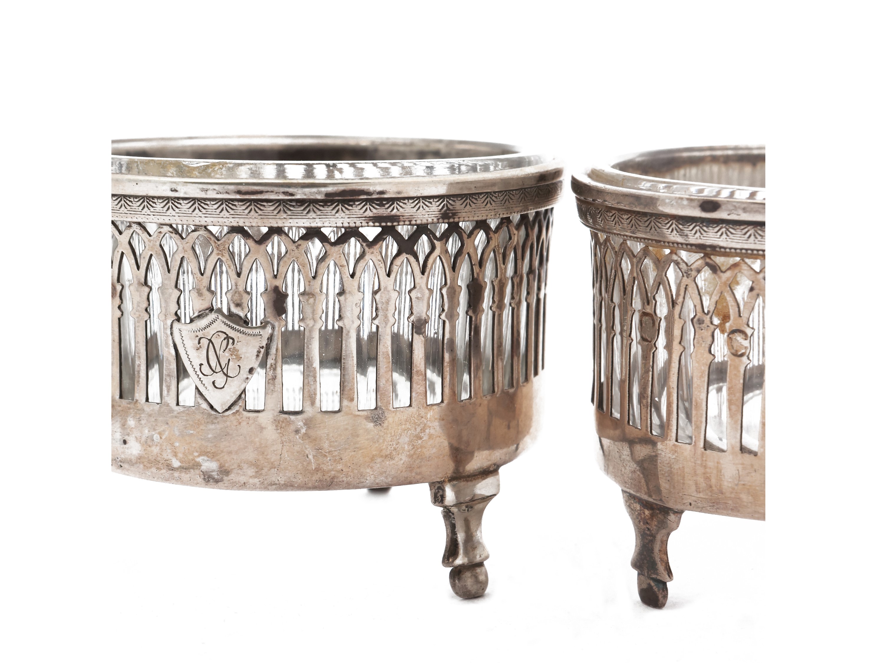 Coppia di saliere in argento