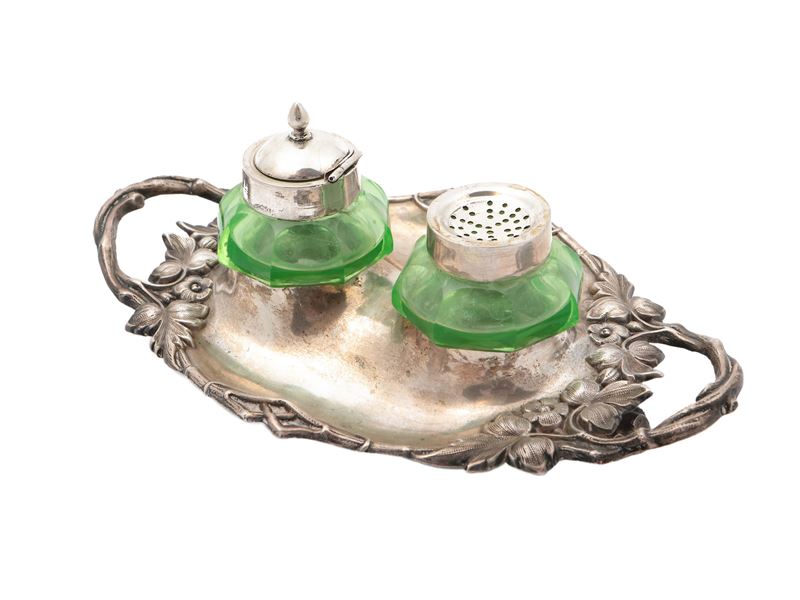 Piccolo Calamaio Art Nouveau in Argento