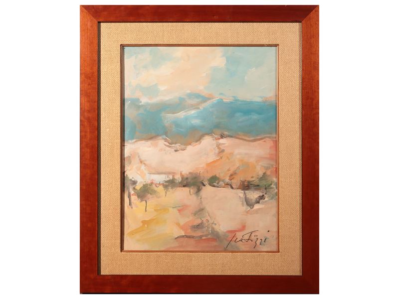 Sergio Scatizzi - Paesaggio 1956, olio su tela