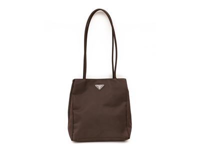 Prada, Borsa in Tessuto Tecnico Marrone