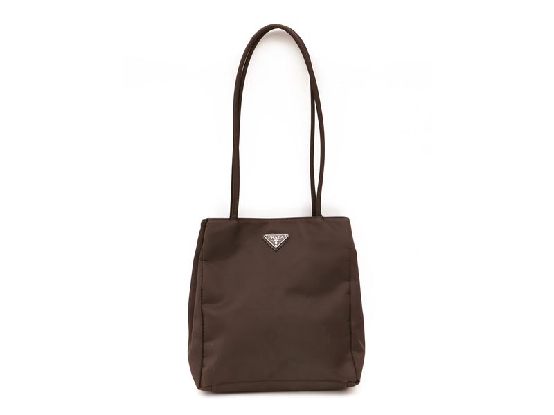 Prada, Borsa in Tessuto Tecnico Marrone
