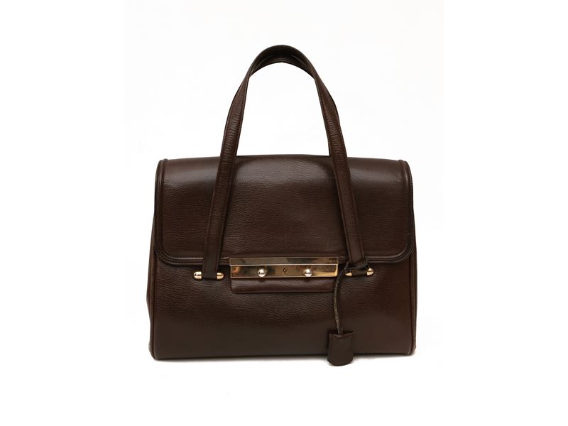 Borsa a Mano in Pelle Marrone