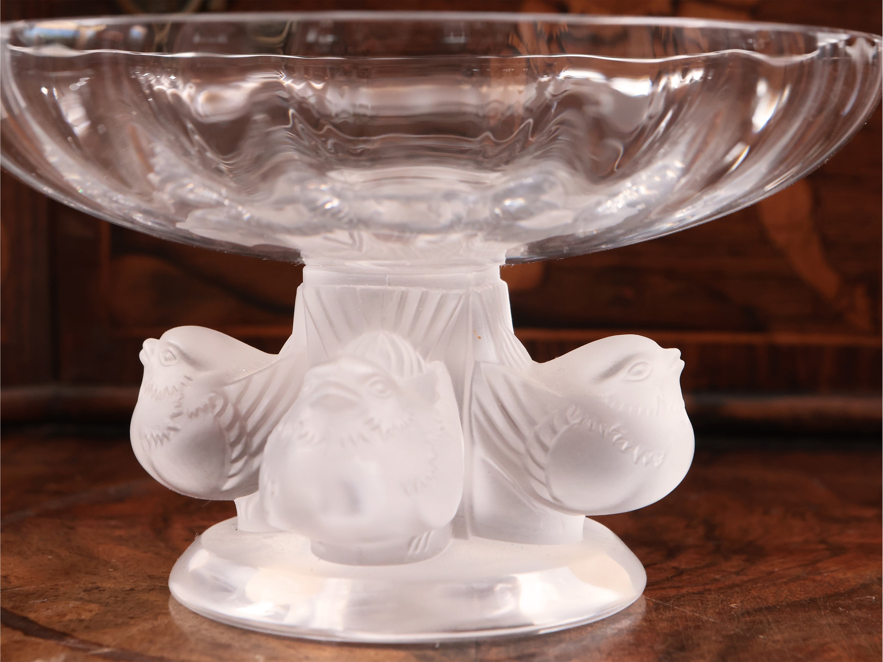 Piccola Alzata Porta Bon Bon in Cristallo, Nogent, Lalique