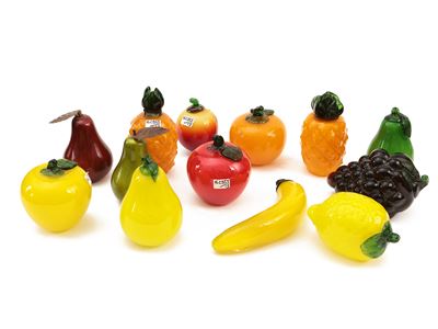 Assortimento di Frutti in Vetro Soffiato Policromo