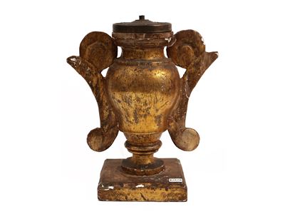 Portapalmetta in Legno Intagliato e Dorato