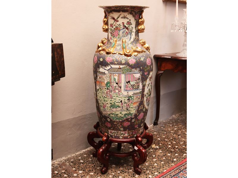 Grande Vaso a Balaustro in Porcellana