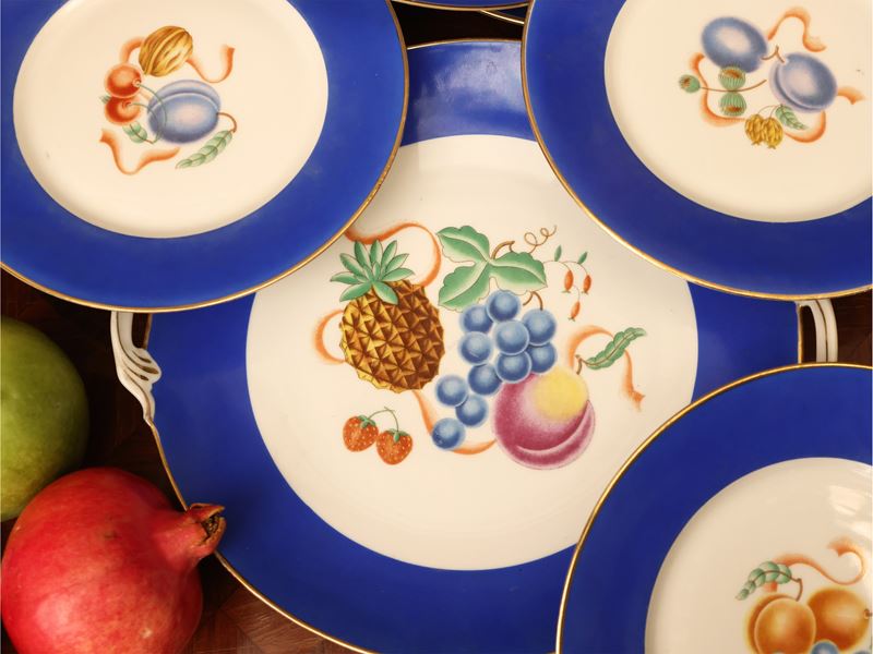 Servizio di Piatti da Frutta in Porcellana, Ginori