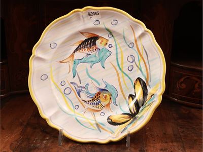Piatto in Ceramica Smaltata, Cantagalli