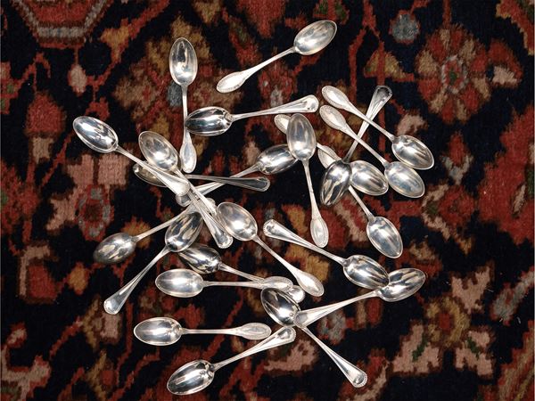 Assortimento di cucchiaini da caffè in argento