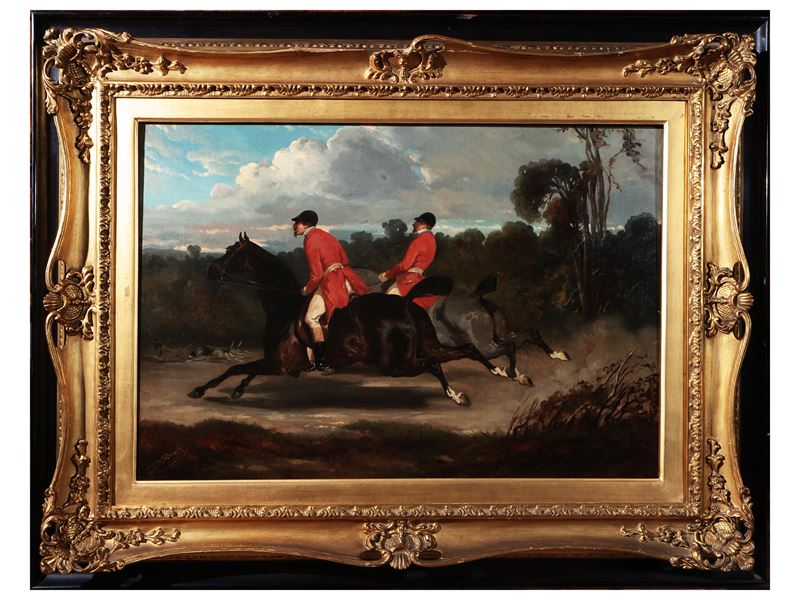 Cerchia di Leandro da Ponte, Detto Leandro Bassano - Cacciatori a Cavallo nella Foresta di Compiè...