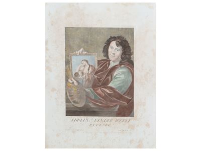 Autoritratto di Adriaen Van Der Werff dalla Raccolta di 324 Ritratti di Artisti Eccelenti