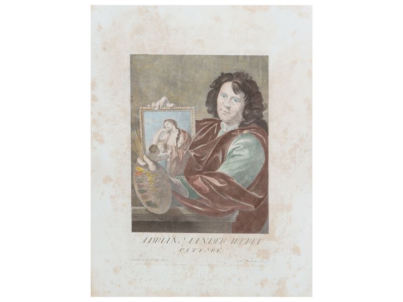Autoritratto di Adriaen Van Der Werff dalla Raccolta di 324 Ritratti di Artisti Eccelenti