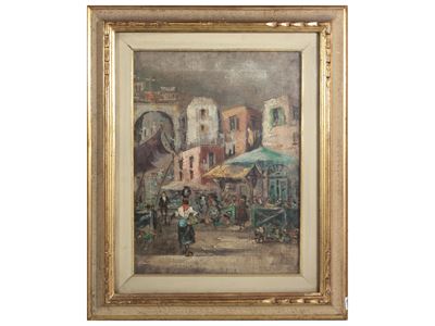Scorcio di Piazza con Passanti