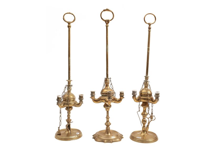 Tre Lucerne Fiorentine in Ottone
