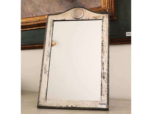 Specchiera da toilette con cornice in argento