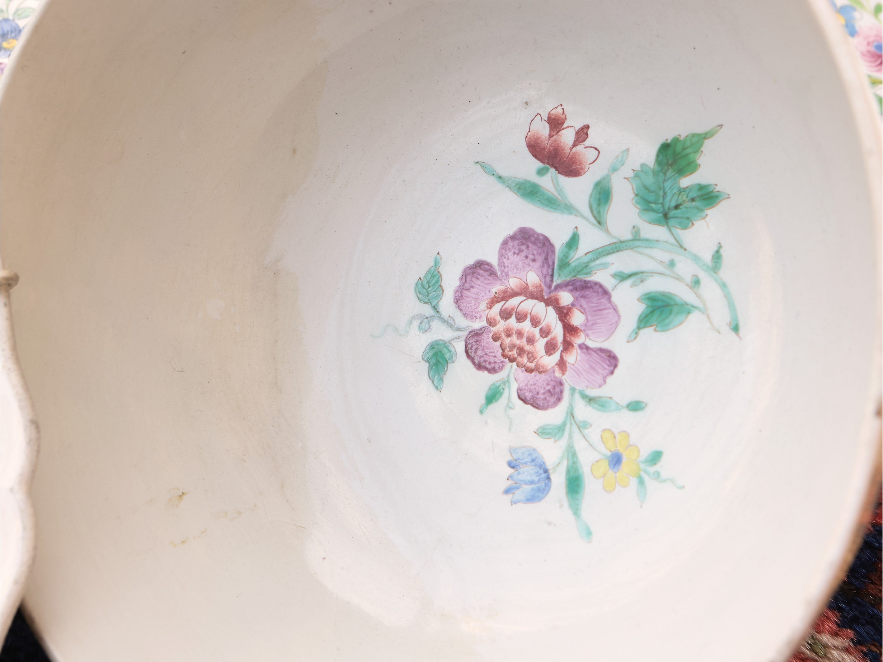 Serie di Otto Piatti in Porcellana di Doccia