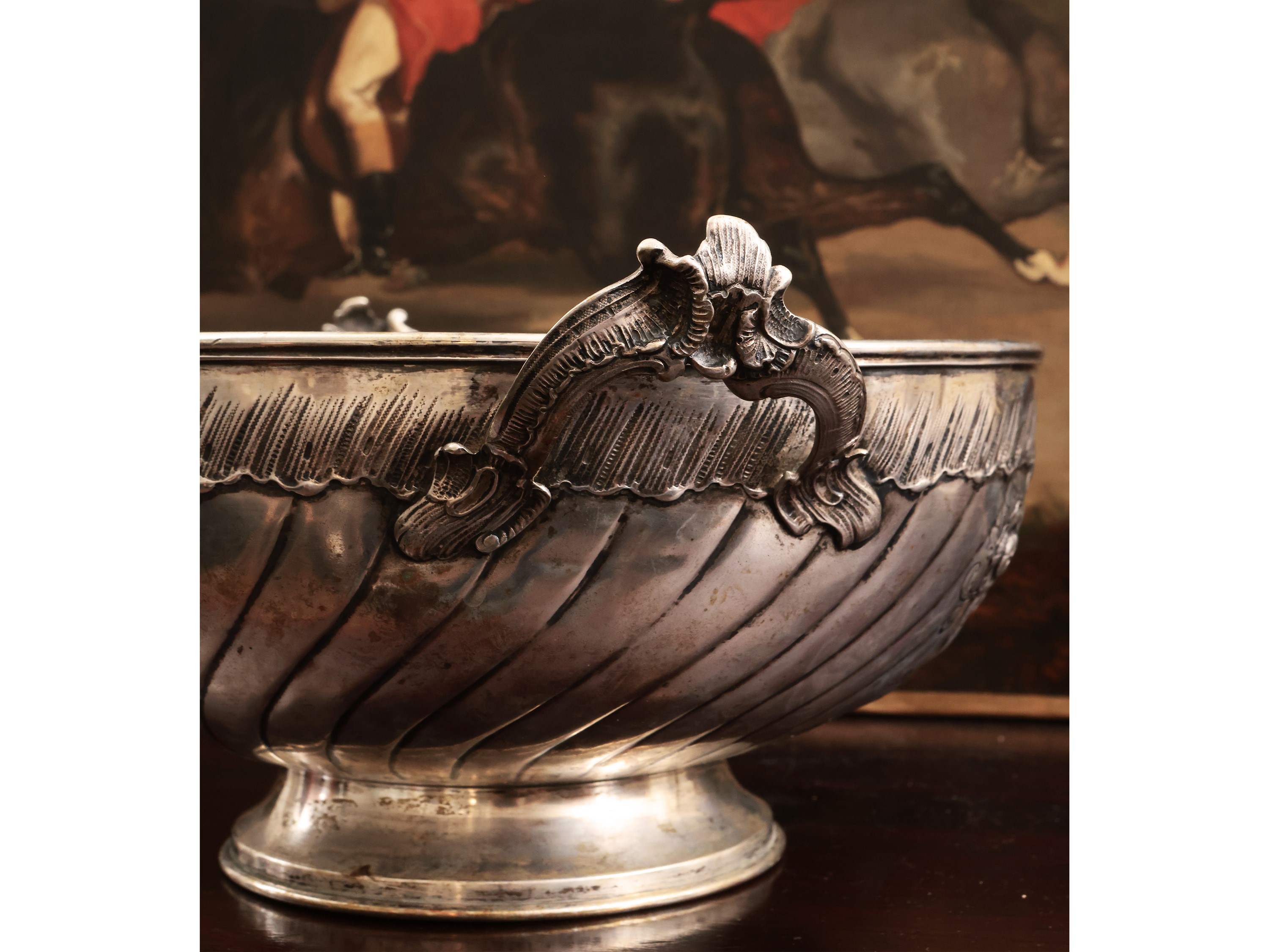 Fruttiera centrotavola in argento