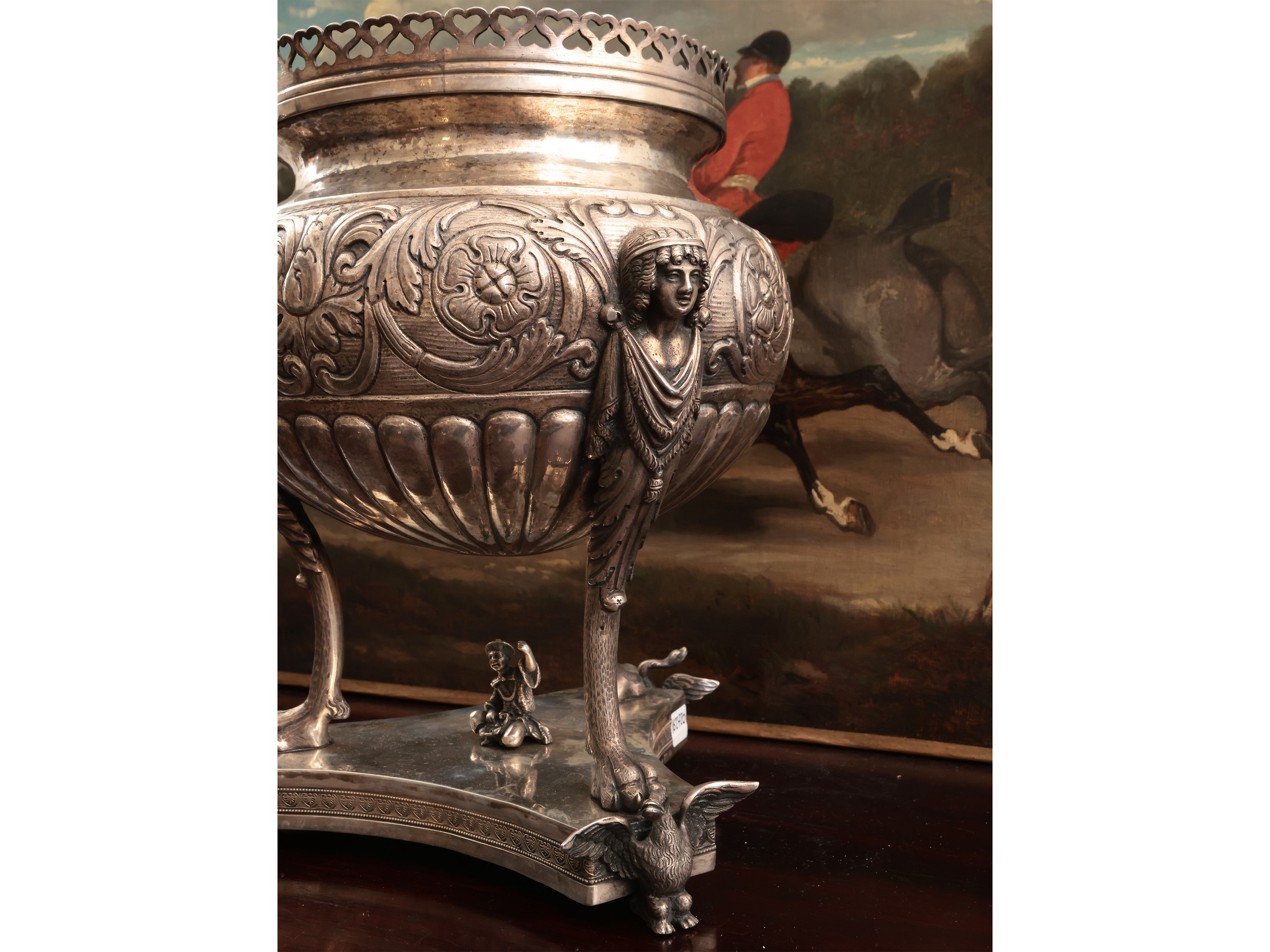 Grande bruciaprofumi incensiere in argento