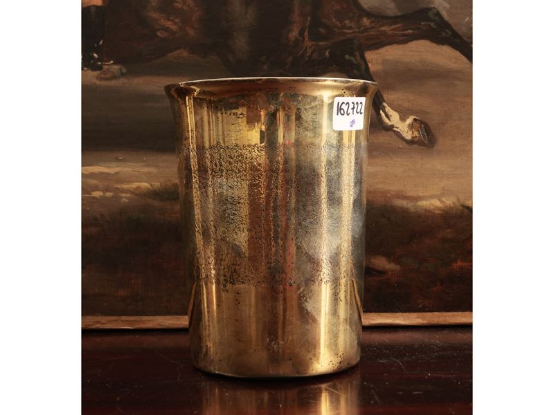 Bicchiere vittoriano da collezione in argento vermeil