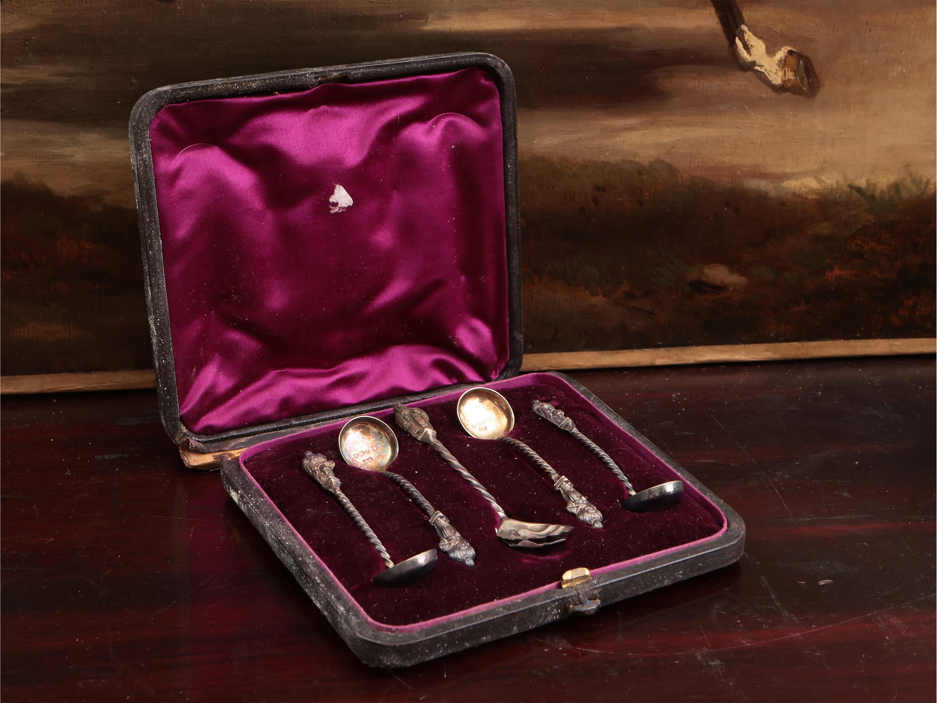 Set di cinque cucchiaini in argento