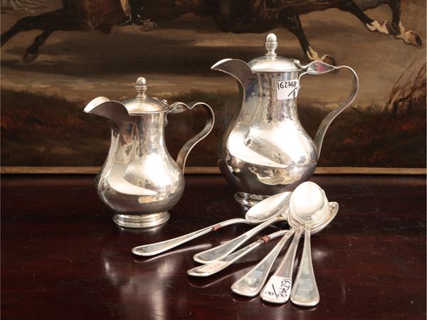 Accessori per servire il caffè in argento, Teghini