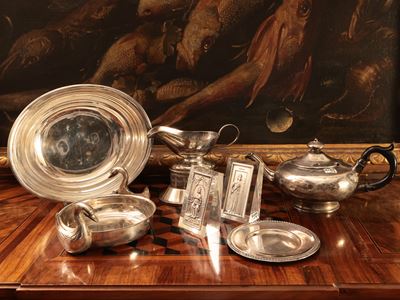 Accessori per la Casa e la Tavola in Metallo Argentato