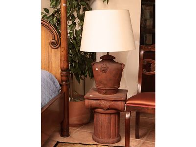 Lume da Tavolo in Terracotta Patinata