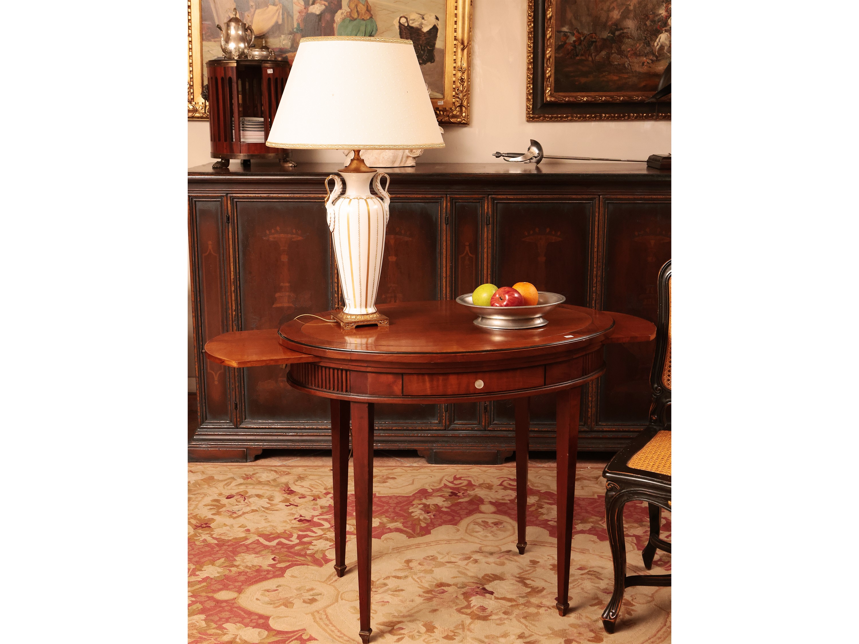 Tavolino ovale in satinwood