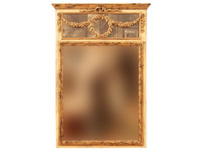 Specchiera in Legno Laccato e Lumeggiato in Oro