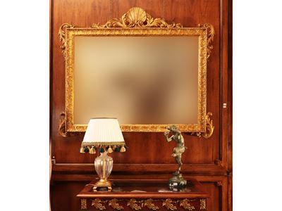 Specchiera in Legno Intagliato e Dorato