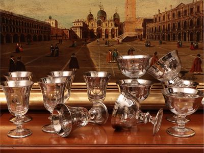 Servizio di Calici in Vetro di Murano