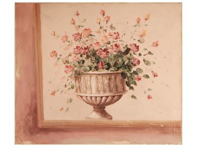 Pannello Decorativo Raffigurante Vaso con Fiori