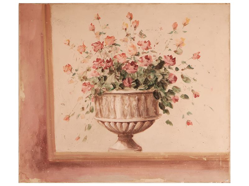 Pannello Decorativo Raffigurante Vaso con Fiori