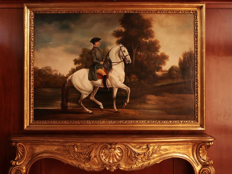 Cavaliere, nel gusto della pittura inglese del Settecento