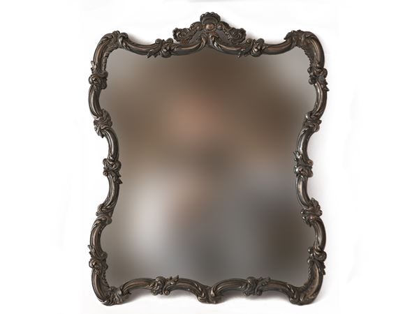 Piccola specchiera con cornice in argento  (Impero Austro-Ungarico, XIX secolo)  - Asta Una casa fiorentina - Maison Bibelot - Casa d'Aste Firenze - Milano