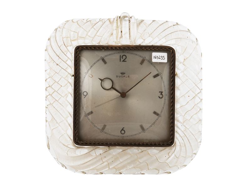 Orologio con Cornice Rettangolare in Cristallo a Torchon
