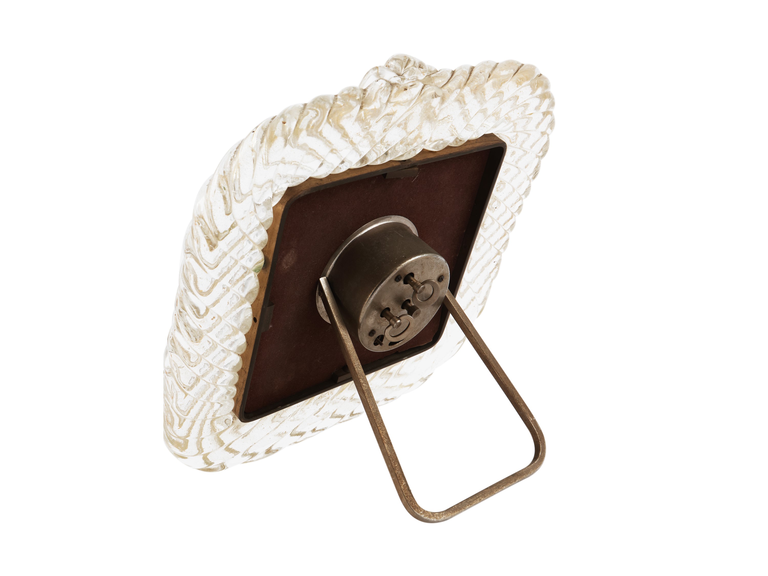 Orologio con Cornice Rettangolare in Cristallo a Torchon