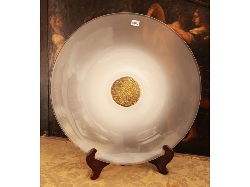 Piatto della serie "filigrane" di Tapio Wirkkala per Venini