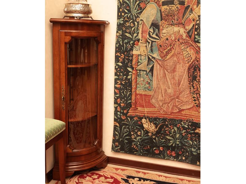 Vetrinetta Ad Angolo in Legno Tenero