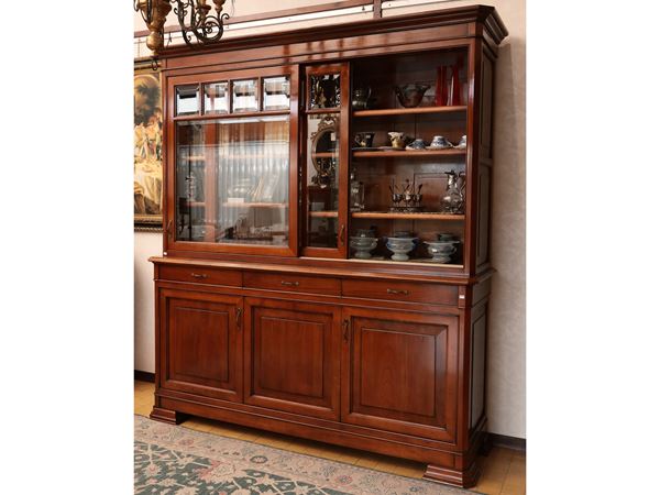 Grande credenza o libreria in ciliegio