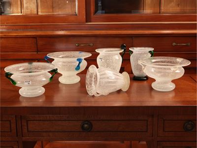 Assortimento di Sei Vasi in Vetro per Creare un Centrotavola