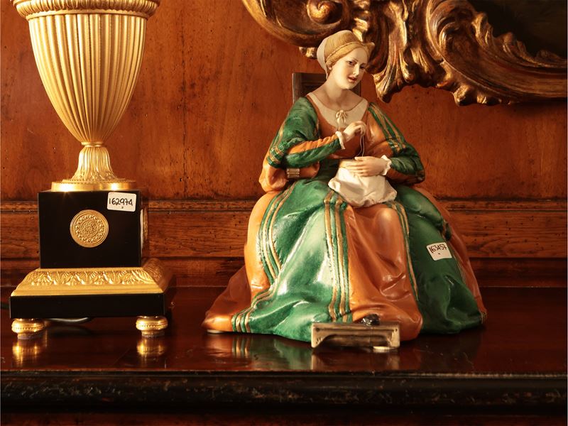 Gruppo in ceramica policroma